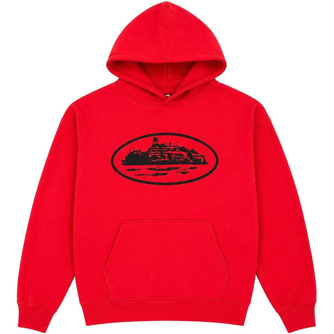 Corteiz Alcatraz Hoodie Red & Black