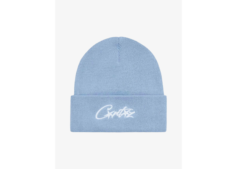 Corteiz Allstarz Folded Beanie Baby Blue