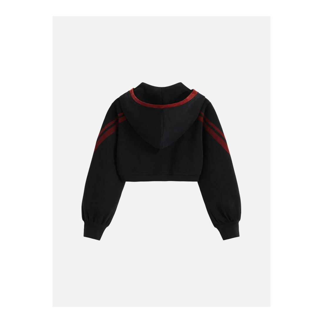 Aelfric Eden Cropped Contrast Stripe Zip Up Hoodie