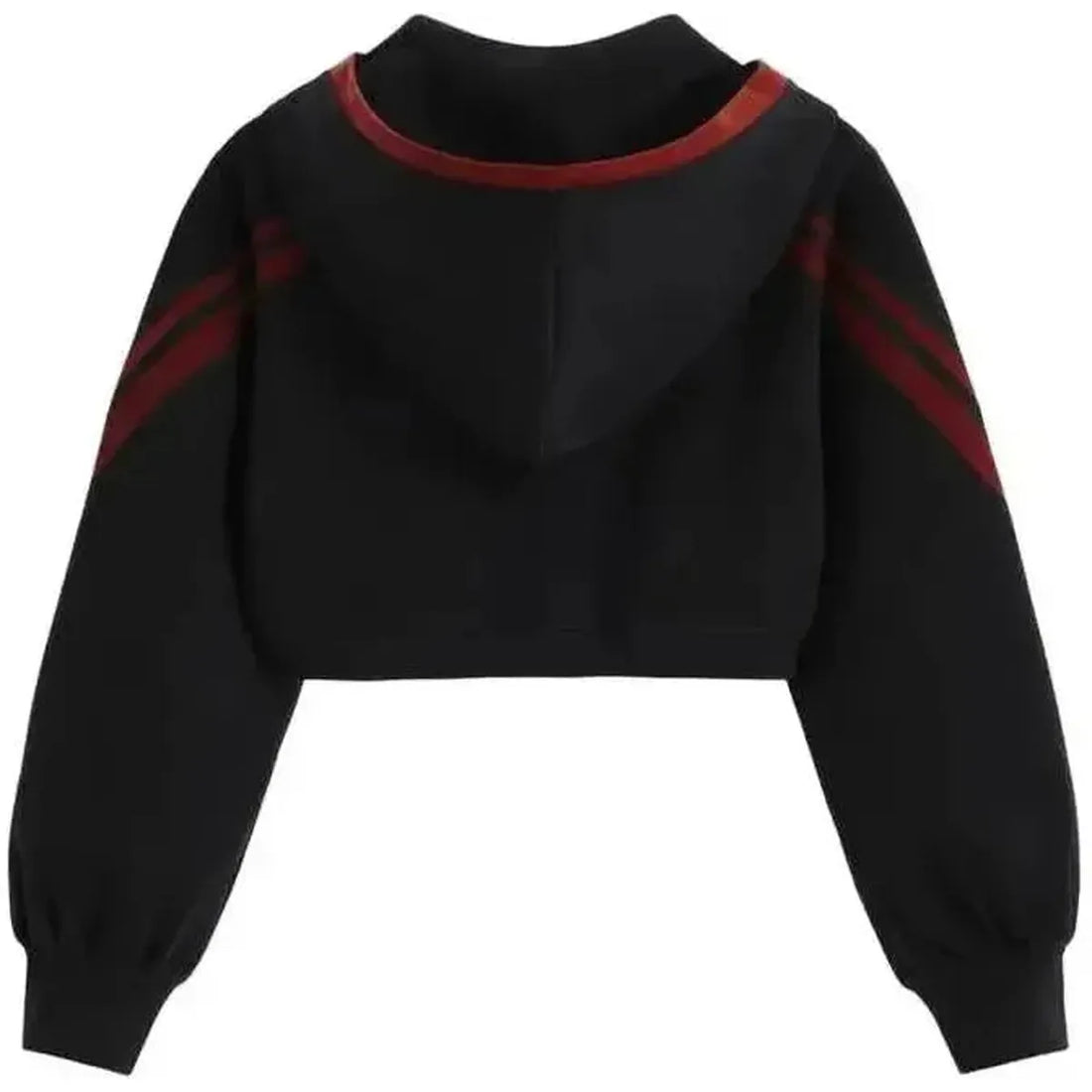 Aelfric Eden Cropped Contrast Stripe Zip Up Hoodie