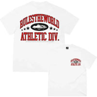 CORTEIZ RTW ATHLETIC DIVISION TEE WHITE RED