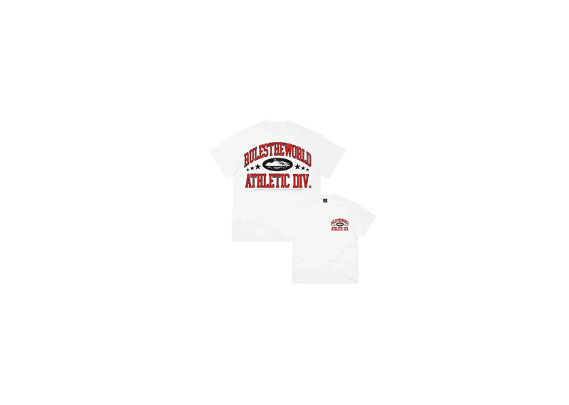 CORTEIZ RTW ATHLETIC DIVISION TEE WHITE RED