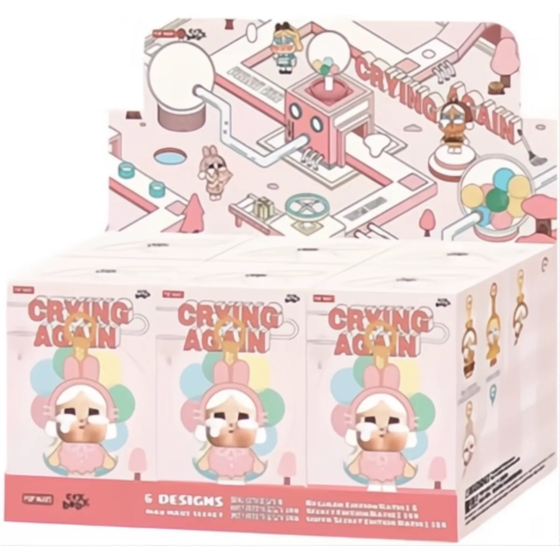 Pop Mart CryBaby Crying Again Series Vinyl Face Plush Sealed Case (6 Blind Box)